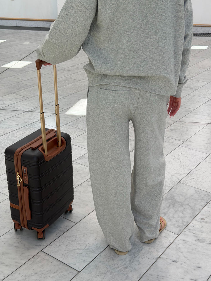 Emma Pocket Pants - Light Grey Melange