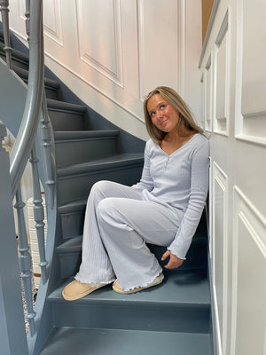 Anna Loungewear Top - Light Blue