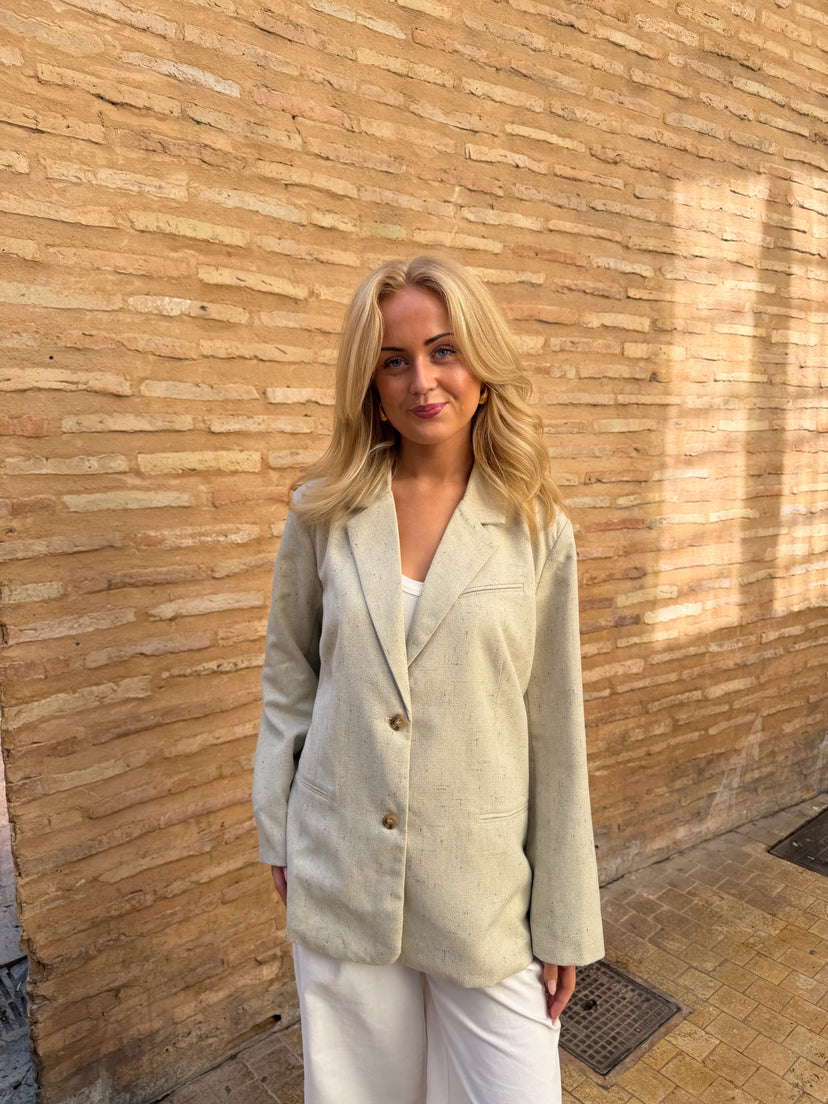 Camilla Oversize Blazer - Beige Melange