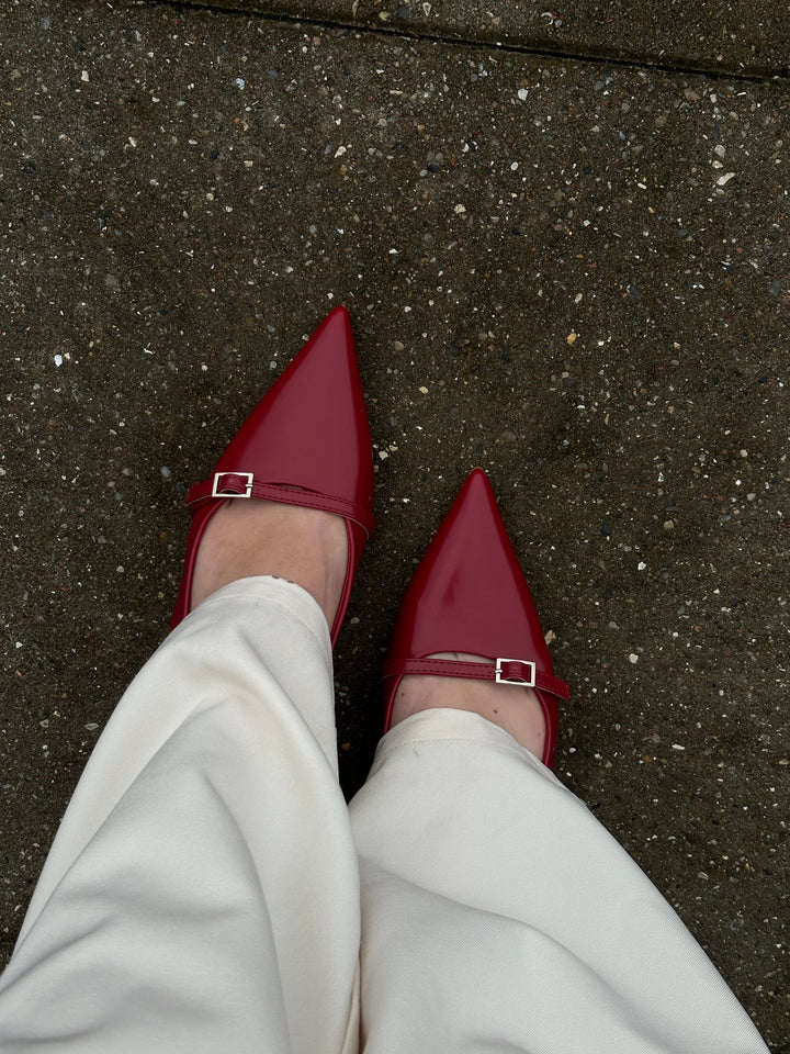 Freya Heeled Pump - Red