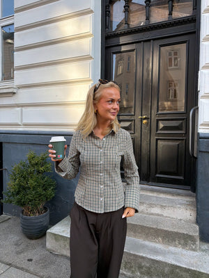 Georgina-vyötäröpusero – vihreäruudullinen