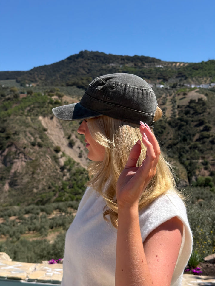 Elsa Washed Cap - Dark Green