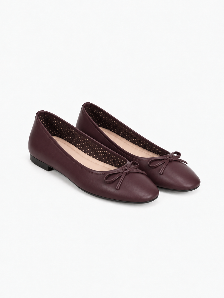 Dora Bow Ballerina - Plum