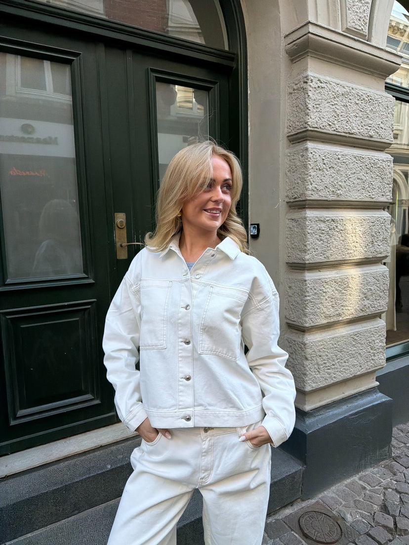 Luna Denim Jacket - White