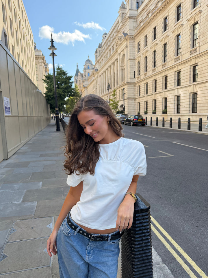 Klara Wrinkle Top - Off White