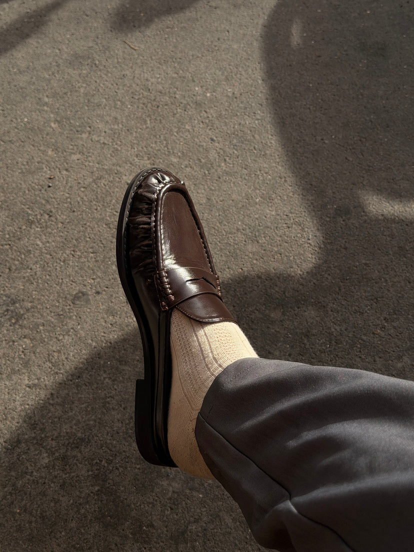 Melinda Mule Loafers - Shiny Dark Brown