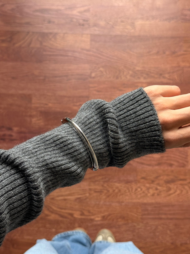 Amilia Thin Bangle Bracelet - Stainless Steel