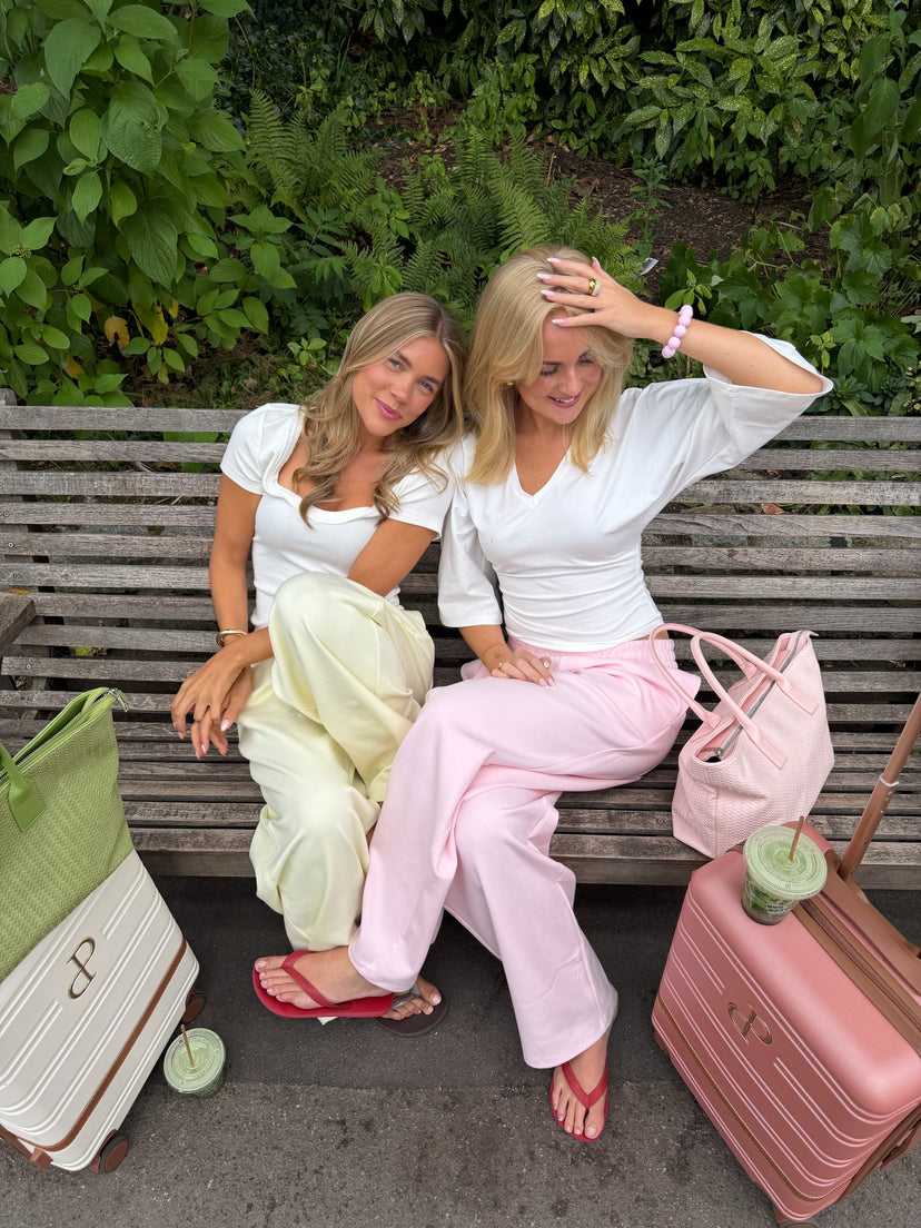 Klara 3/4 V-neck Top - White