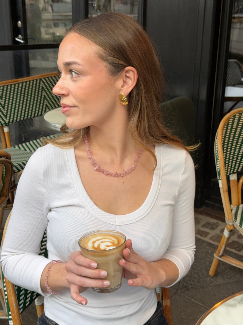 Pam Stone Necklace - Gold Plated