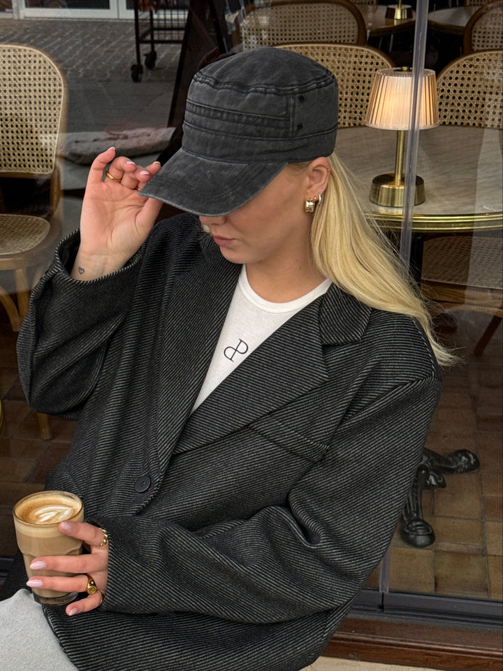 Elsa Washed Cap - Dark Grey