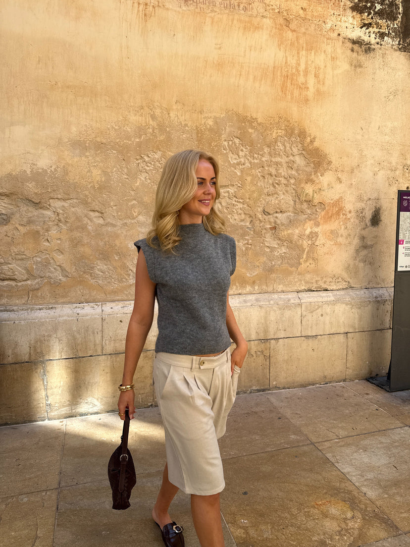Nora Bermuda Shorts - Beige Melange