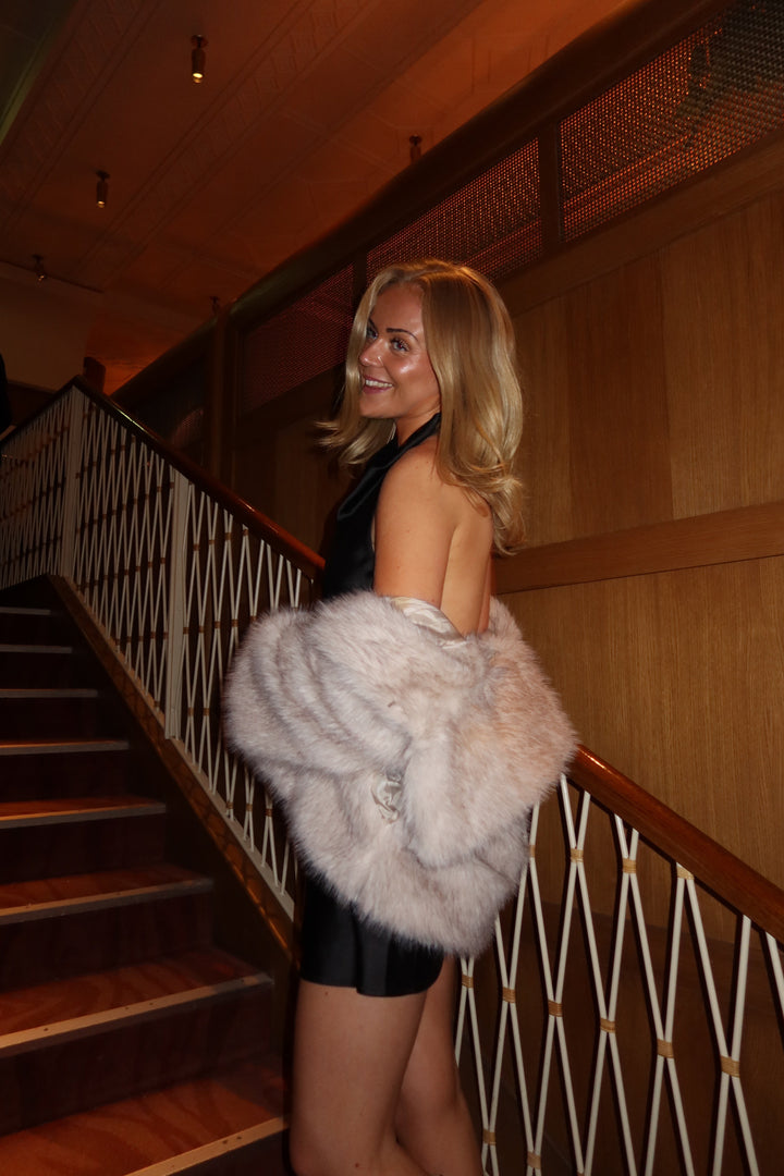 Anne Mini Halterneck Dress - Black