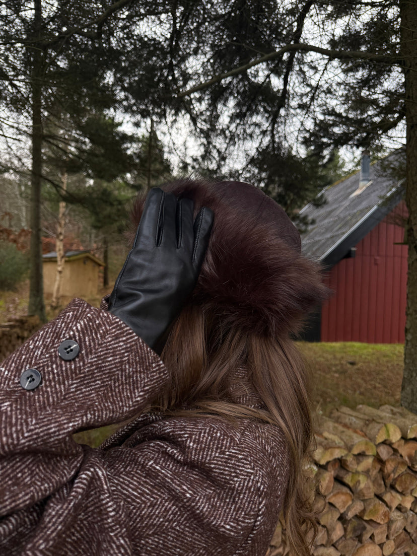 Kira Sheepskin Leather Gloves - Black
