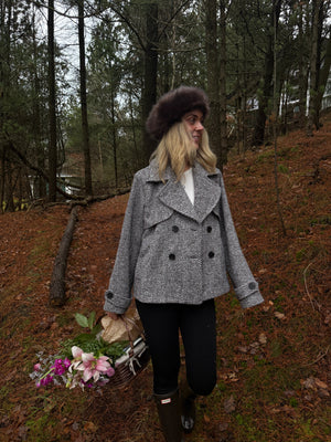 Filipa Jacket - Dark Brown/White