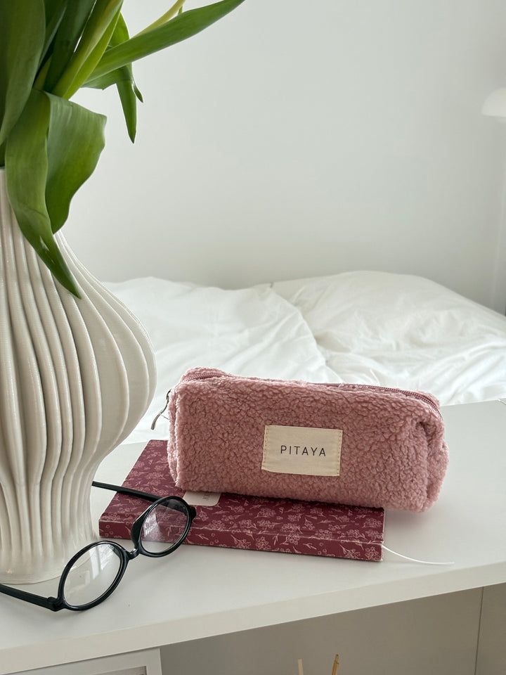 Teddy Makeup Bag Small - Dusty Pink