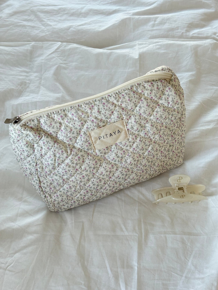 Medium Makeup Bag - Purple Flower