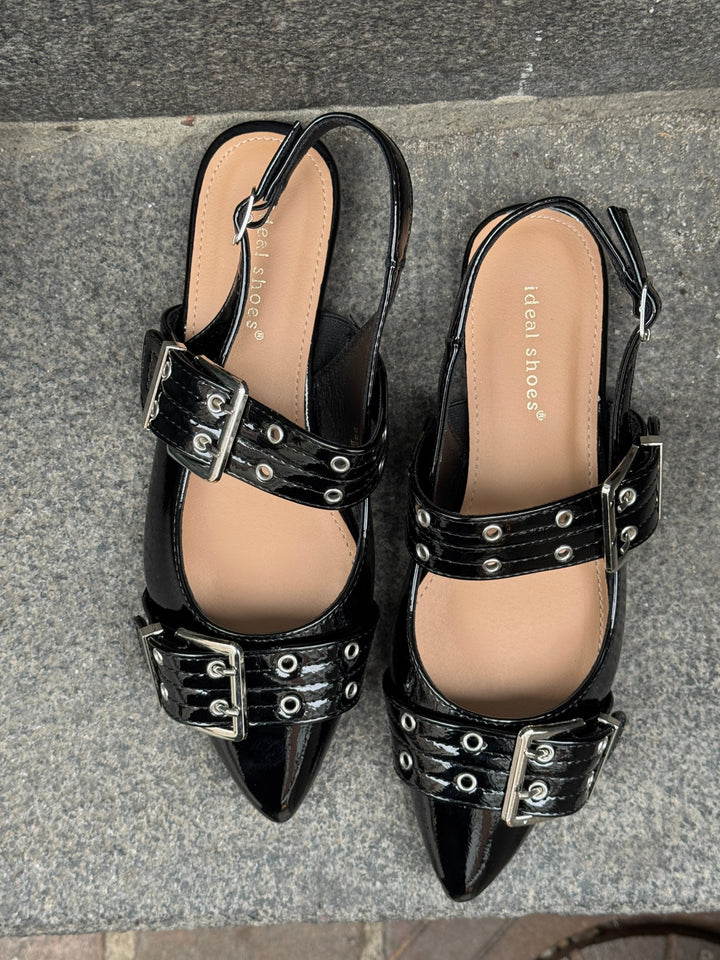 Samantha Buckle Ballerina - Black