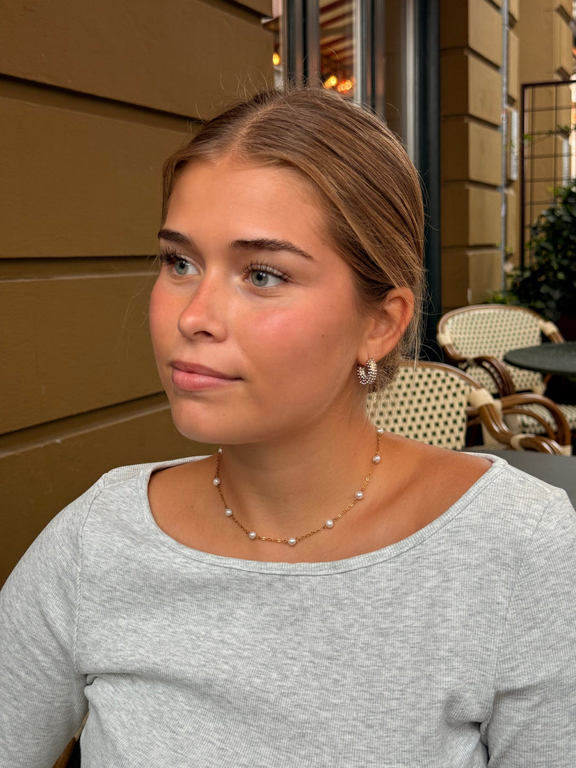 Rikke Pearl Necklace - Gold Plated