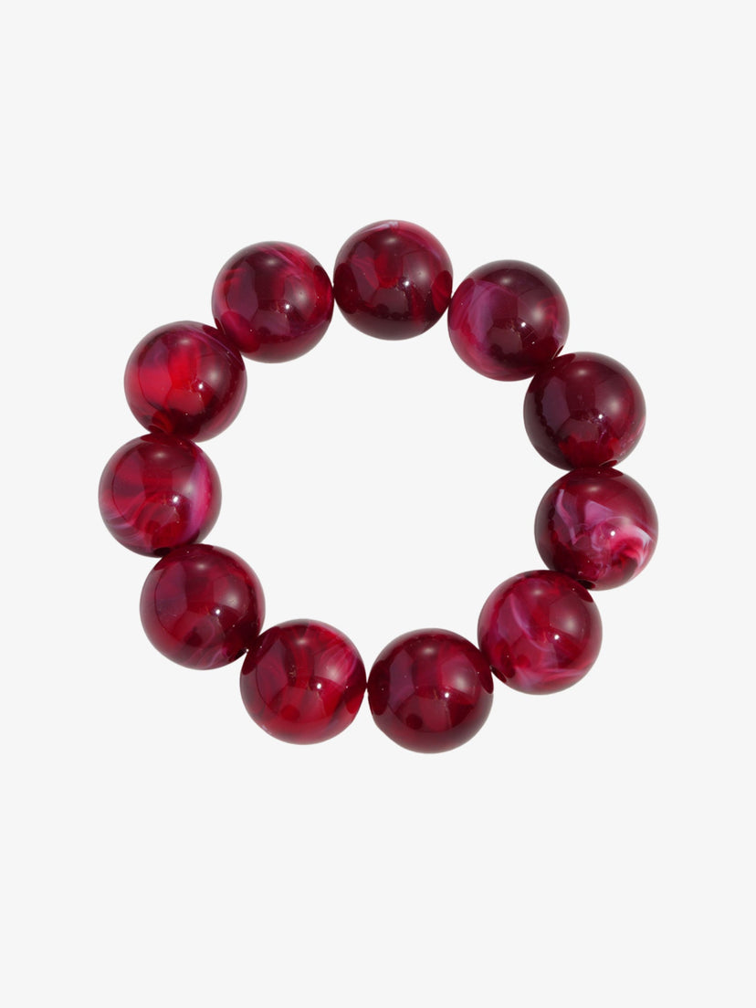 Joanna Large Pearl Bracelet - Red