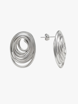 Mika Swirl Earrings - Stainless Steel