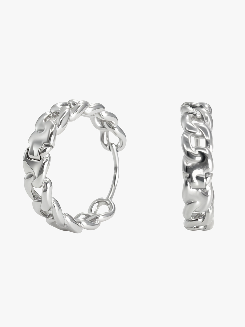 Sadie Medium Chain Earrings - Stainless Steel