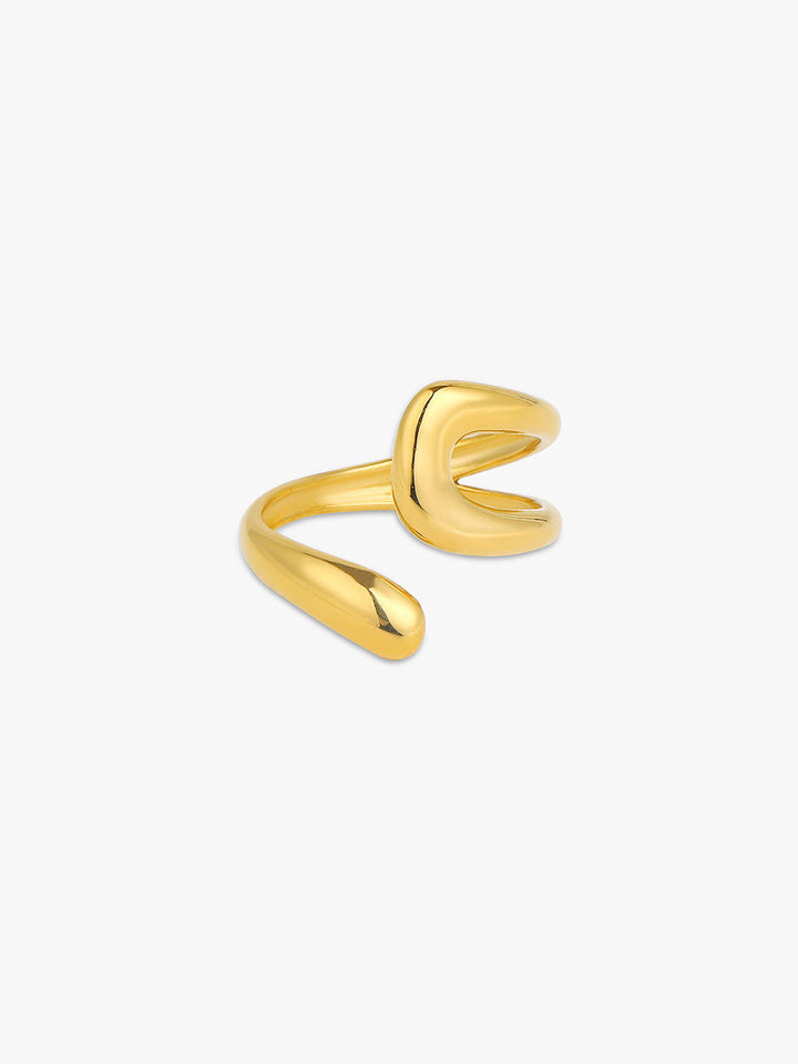 Oline Double Open Ring - Gold Plated