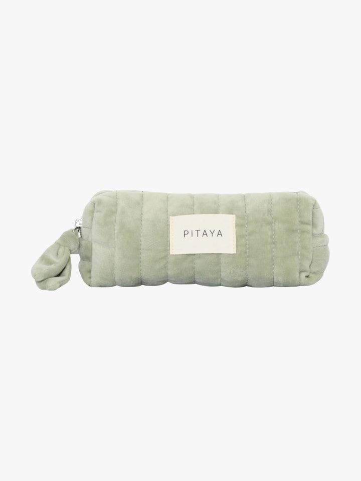 Velvet Makeup Bag Small - Pistachio