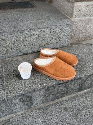 Carly Teddy Slippers - Camel