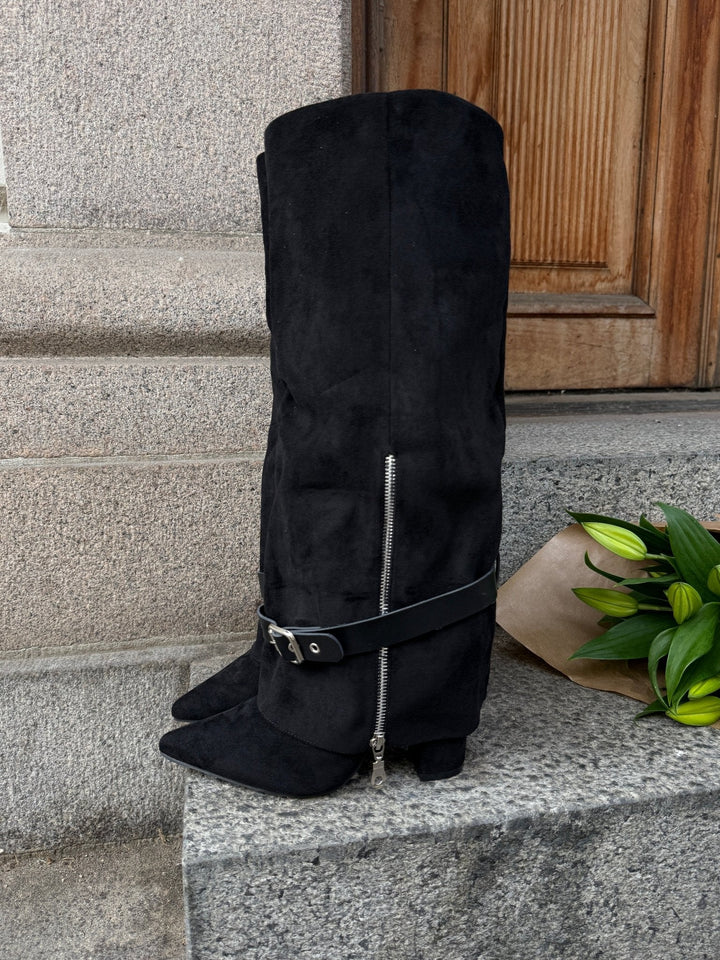 Dagmar Faux Suede Boots - Black