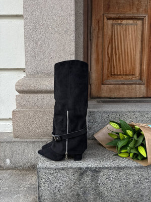 Dagmar Faux Suede Boots - Black