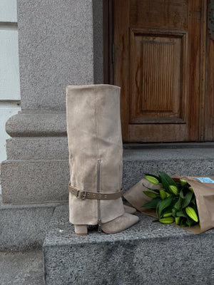 Dagmar Faux Suede Boots - Taupe