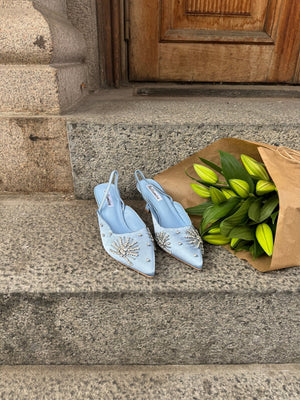 Irina Slingback Kitten Heels - Blue