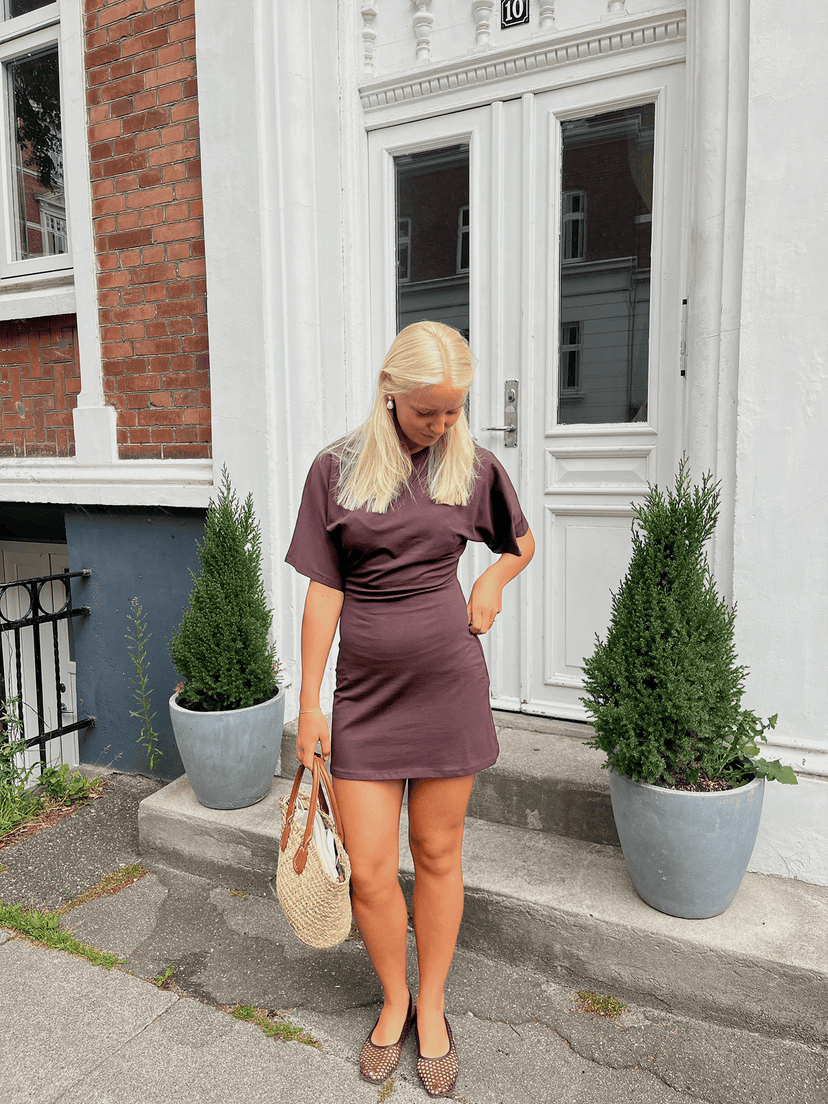 Klara Waisted Dress - Chocolate Brown