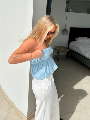 Katarina Bandeau Top - Light Blue