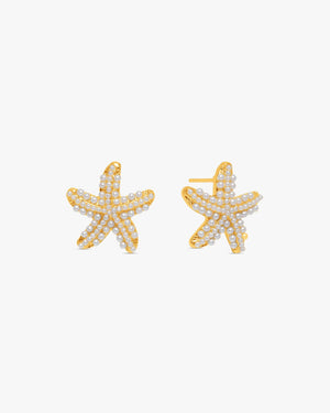 Ollie Starfish Earrings - Gold Plated