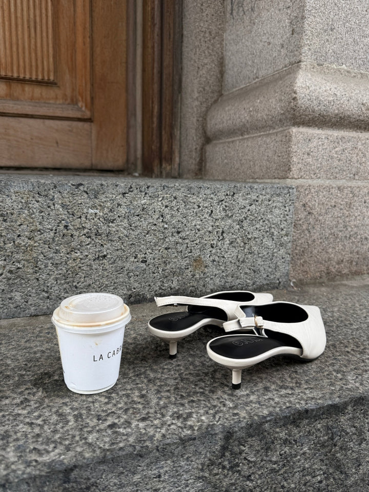 Thyra Slingback - Cream White